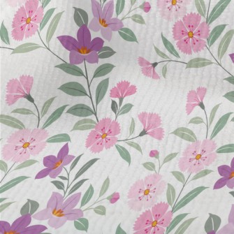 Cherry Blossoms With Purple Fl Terry