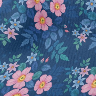 Hand Painted Watercolor Flower Terry