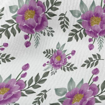 Watercolor Purple Roses Terry