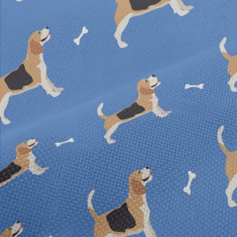 Beagle With Dog Bone Performance Linen