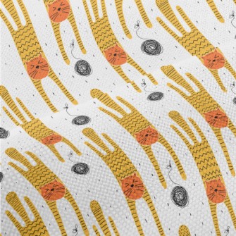 Cat Playing With A Ball Of Yar Performance Linen