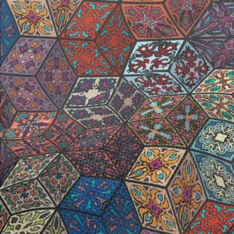 Colorful Retro Pattern Performance Linen