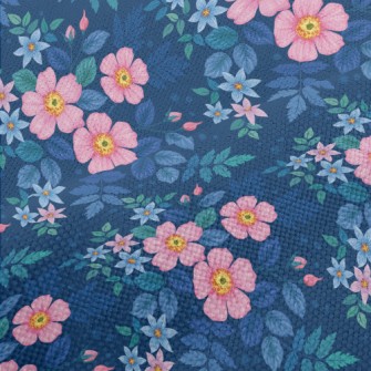 Hand Painted Watercolor Flower Performance Linen