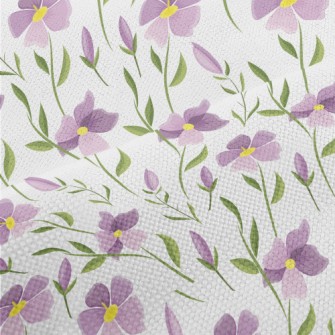 Cartoon Purple Flowers Performance Linen