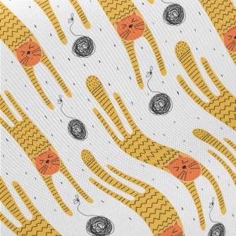 Cat Playing With A Ball Of Yar Twill