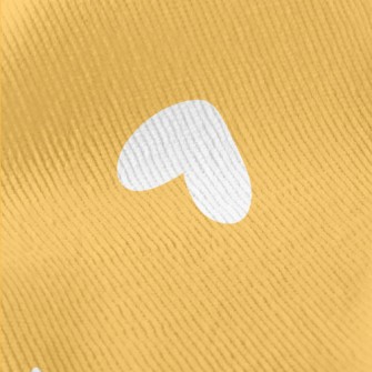 White Love Heart Standard Corduroy