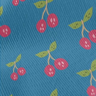 Hand Drawn Cherry Pattern Standard Corduroy