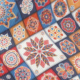 Abstract Art Flowers Standard Corduroy