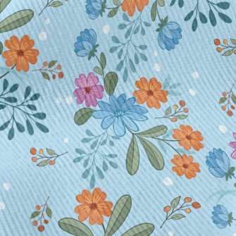 Cartoon Flowers Standard Corduroy