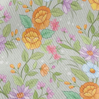 Cartoon Hand Drawn Flowers Standard Corduroy