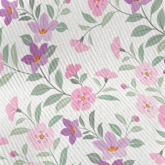 Cherry Blossoms With Purple Fl Standard Corduroy