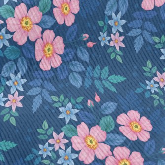 Hand Painted Watercolor Flower Standard Corduroy