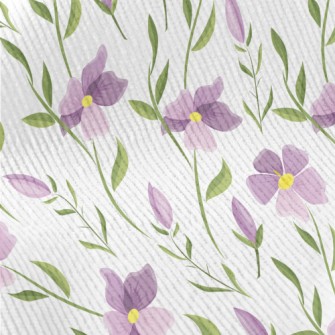 Cartoon Purple Flowers Standard Corduroy
