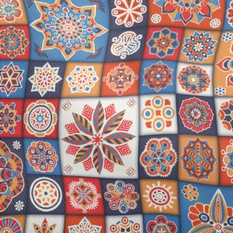 Abstract Art Flowers Dobby