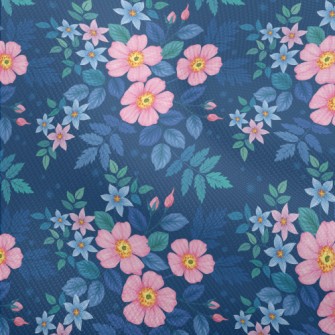 Hand Painted Watercolor Flower Dobby