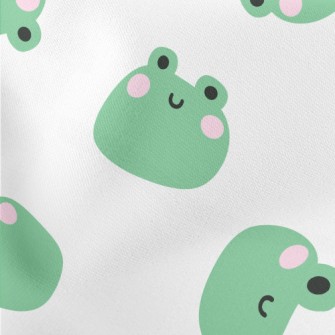 Cute Frog Smiling Face Stretch Ponte