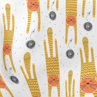 Cat Playing With A Ball Of Yar Stretch Ponte