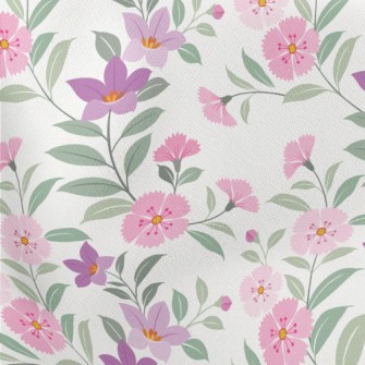 Cherry Blossoms With Purple Fl Stretch Ponte