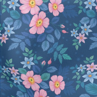 Hand Painted Watercolor Flower Stretch Ponte