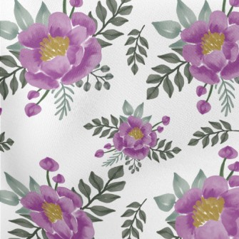 Watercolor Purple Roses Stretch Ponte