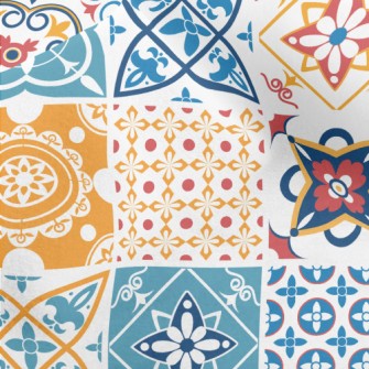 Moroccan Mosaic Pattern Micro Fleece