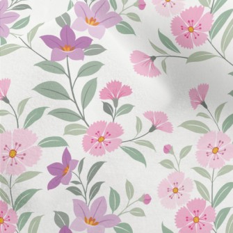 Cherry Blossoms With Purple Fl Micro Fleece