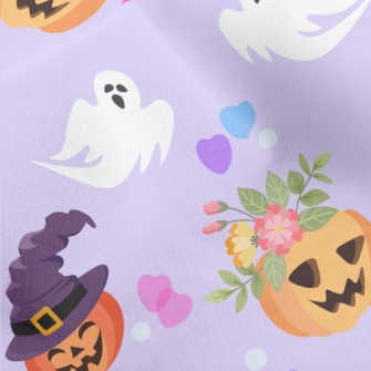 Cute Pumpkin And Ghost Micro Fleece