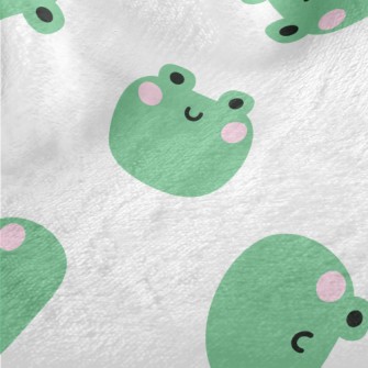 Cute Frog Smiling Face Minky