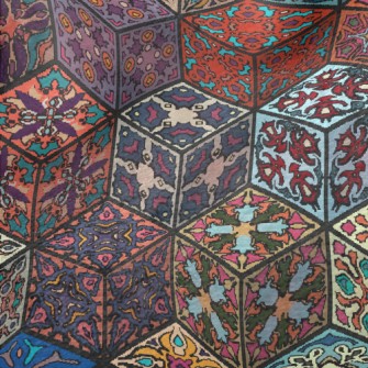 Colorful Retro Pattern Minky