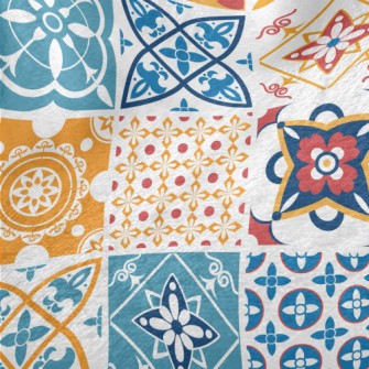 Moroccan Mosaic Pattern Minky