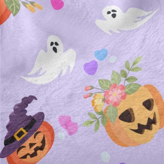 Cute Pumpkin And Ghost Minky