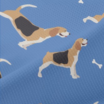Beagle With Dog Bone Piqué