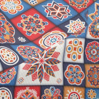 Abstract Art Flowers Piqué