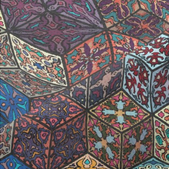 Colorful Retro Pattern Piqué