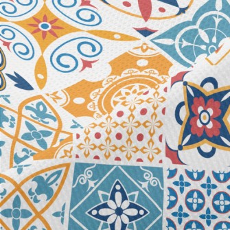 Moroccan Mosaic Pattern Piqué