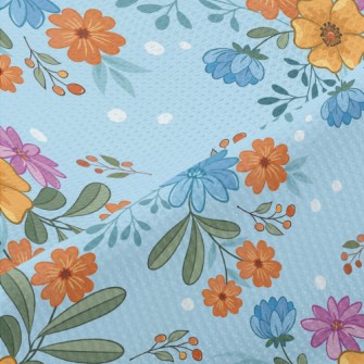 Cartoon Flowers Piqué