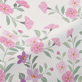 Cherry Blossoms With Purple Fl Piqué