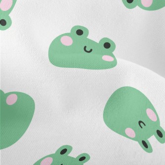 Cute Frog Smiling Face Lightweight Performance Linen