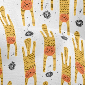 Cat Playing With A Ball Of Yar Lightweight Performance Linen