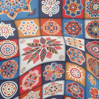 Abstract Art Flowers Lightweight Performance Linen