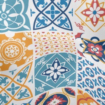 Moroccan Mosaic Pattern Lightweight Performance Linen