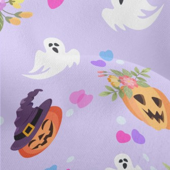 Cute Pumpkin And Ghost Lightweight Performance Linen