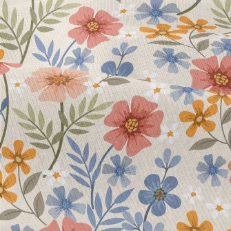 Colorful Hand Drawn Flowers Modern Jersey
