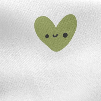 Colorful Smile Love Heart Jersey Backed Fleece