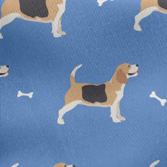 Beagle With Dog Bone Jersey Backed Fleece