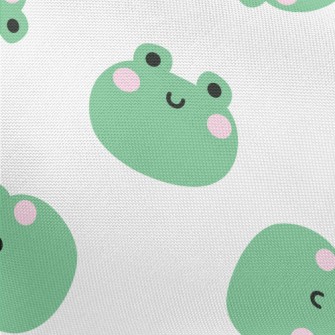 Cute Frog Smiling Face Pongee