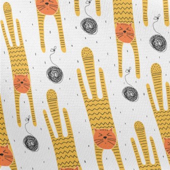 Cat Playing With A Ball Of Yar Pongee