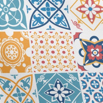 Moroccan Mosaic Pattern Pongee
