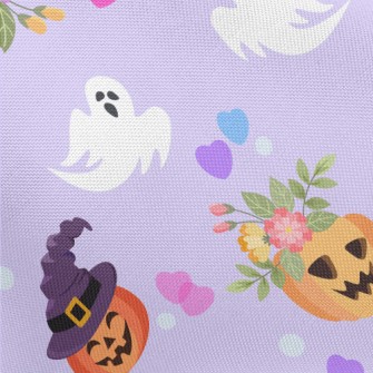 Cute Pumpkin And Ghost Pongee