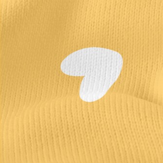 White Love Heart Stretch Jersey
